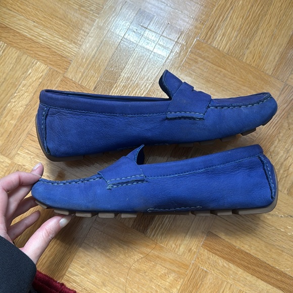 Cole Hann Cobalt Blue Leather Loafers - Picture 2 of 6